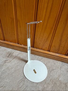 White Action Figure or Tiny Doll Display Stand - adjusts 4 1/2" to 6"